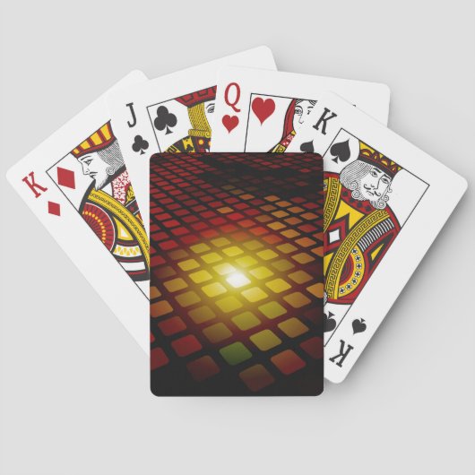 Modernes 3D-Abstrakt-Quadrat-Muster Spielkarten (Rückseite)
