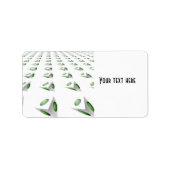 Modernes 3D-Cube-Design Adressaufkleber (Vorne)