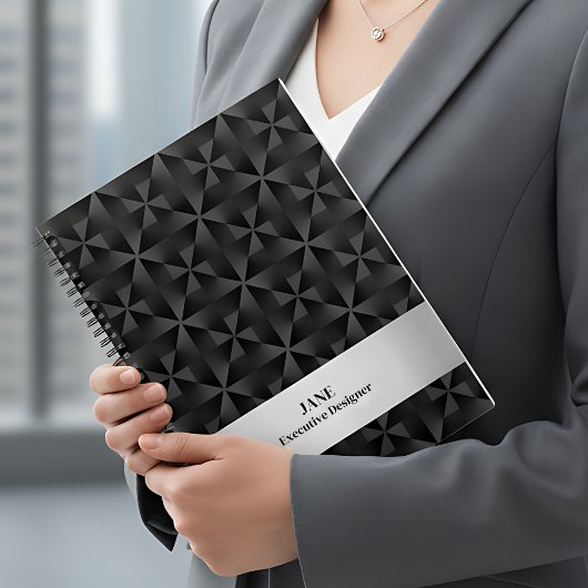 Modernes 3D-Farbmuster Schwarz Diamant Geometrie Planer