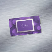 Modernes 3D Geometrisches Lila Unternehmen Magnetische Visitenkarte (Beispiel)