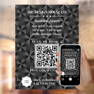 Modernes 3D-Logo für schwarze Geschäftsberater mit Fensteraufkleber