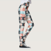 Modernes 3D-Muster geometrischer Illusion Leggings (Rechts)