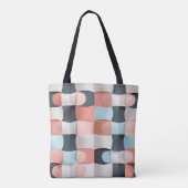 Modernes 3D-Muster geometrischer Illusion Tasche (Rückseite)