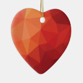 Modernes 3D-rotes Herz Keramik Ornament (Rechts)