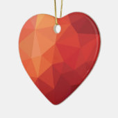 Modernes 3D-rotes Herz Keramik Ornament (Links)