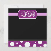 Modernes 40. Bithday Party Personalisiert Einladung (Rückseite)