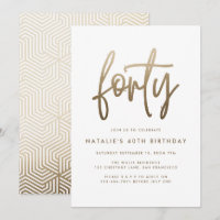 Modernes 40. Geburtstag einfach, stilvoll und eleg