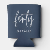 Modernes 40. Geburtstag einfach, stilvoll und eleg Dosenkühler (Rückseite)