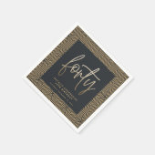 Modernes 40. Geburtstag einfach, stilvoll und eleg Serviette (Ecke)