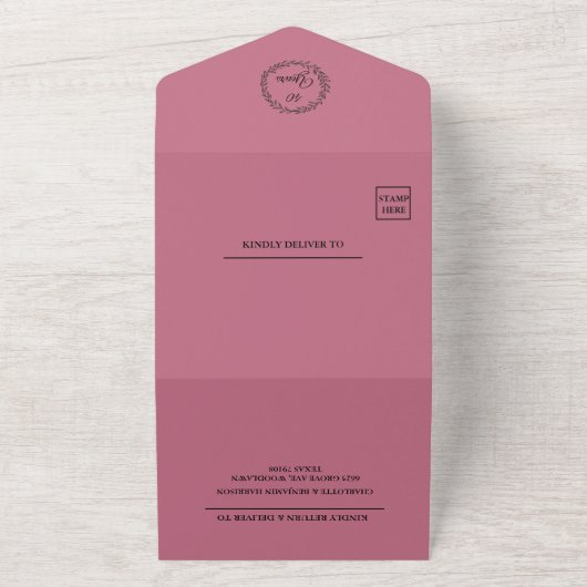 Modernes 40-jähriges Ruby Wedding Jubiläum All In One Einladung (Außenbereich)