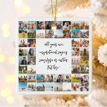 Modernes 48 Foto Collage individuelles Angebot Keramikornament<br><div class="desc">Erstellen Sie Ihr eigenes personalisiertes Zitat-Ornament mit 48 Bildern,  zusammen mit dem eigenen Text in eleganter Schrift-Kalligrafie. Alle Texte und Farben und können in diesem Design an Ihre Wünsche angepasst werden.</div>