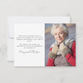 Modernes 4 Foto Beerdigung Beileid Dankeskarte (Rückseite)