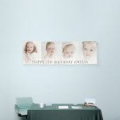 Modernes 4-Foto Collage | Happy Birthday Banner (Messeveranstaltung)