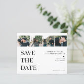 Modernes 4-Foto-Collage Hochzeit rett Datum (Stehend Vorderseite)