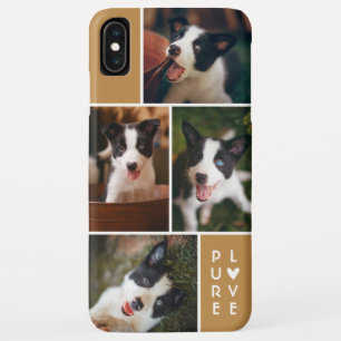 Modernes 4-Foto Collage   reine Liebe   Deep Gold Case-Mate iPhone Hülle