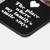 Modernes 4 Foto Collage und Text Custom Monogram Schreibtischunterlage (Ecke)