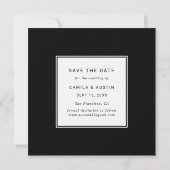 Modernes 4-Foto Collage Wedding Square Save The Date (Rückseite)