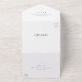 Modernes 4 Foto Elegante Hochzeit All In One Einladung (Außenbereich)