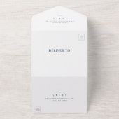 Modernes 4 Foto Elegante Hochzeit All In One Einladung (Außenbereich)