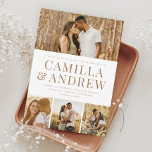 Modernes 4 Foto Elegante Hochzeit