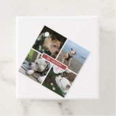 Modernes 4-Foto-Grid Geschenkanhänger (Beispiel)