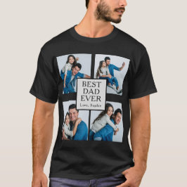 Modernes 4-Foto-Individuelles Best Vater T-Shirt