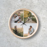 Modernes 4 Foto Runde Wanduhr<br><div class="desc">Feiern Sie die Momente, die am wichtigsten sind mit dieser wunderbar personalisierten Uhr, die sowohl Funktionalität als auch Stimmung auf Ihre Zuhause bringt. Mit vier Foto-Spielplätzen können Sie Ihre Lieblings-Erinnerungen oder romantische Momente in der Familie präsentieren und so ein zeitloses Stück kreieren, das Ihre Geschichte erzählt. Diese Uhr eignet sich...</div>