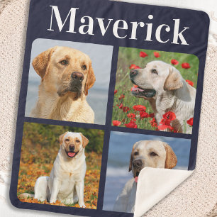 Modernes 4 Fotos Personalisiertes Haustier Sherpadecke