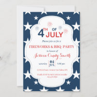 Modernes 4. Juli Feuerwerk Stars Barbecue