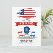 Modernes 4. Juli GRILLEN ID1106 Einladung (Stehend Vorderseite)