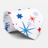 Modernes 4. Juli Muster 02 Krawatte (Gerollt)