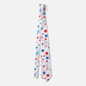 Modernes 4. Juli Muster 02 Krawatte (Rückseite)