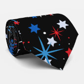 Modernes 4. Juli Muster 02 Krawatte (Gerollt)