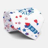 Modernes 4. Juli Muster 03 Krawatte (Gerollt)