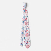 Modernes 4. Juli Muster 03 Krawatte (Rückseite)