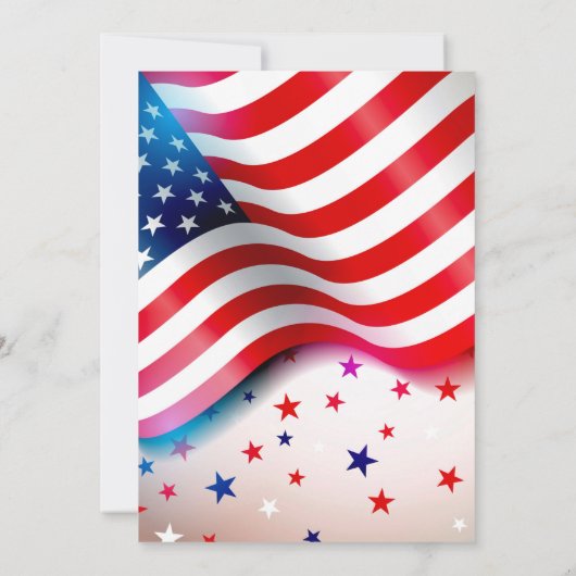 Modernes 4. Juli Party Einladung (Rückseite)