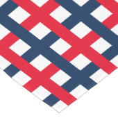 Modernes 4. Juli rot-weißes patriotisches Gitter Kurzer Tischläufer (Ecke)