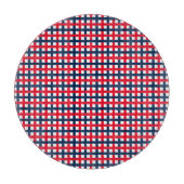 Modernes 4. Juli rot-weißes patriotisches Gitter Schneidebrett (Vorderseite)