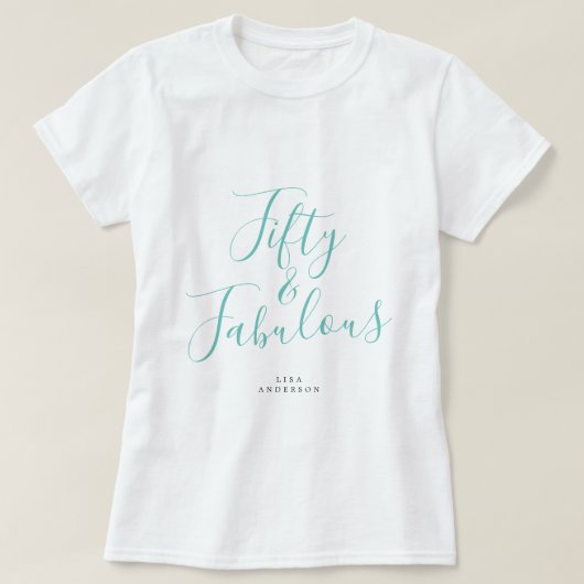 Modernes 50 fabelhaftes Individuelle Name 50. Gebu T-Shirt (Design vorne)