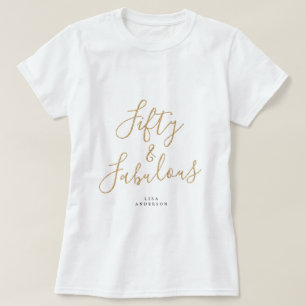 Modernes 50 fabelhaftes Individuelle Name 50. Gebu T-Shirt
