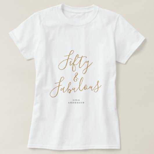 Modernes 50 fabelhaftes Individuelle Name 50. Gebu T-Shirt (Design vorne)
