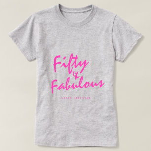 Modernes 50 fabelhaftes Individuelle Name 50. Gebu T-Shirt