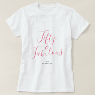 Modernes 50 fabelhaftes Individuelle Name 50. Gebu T-Shirt
