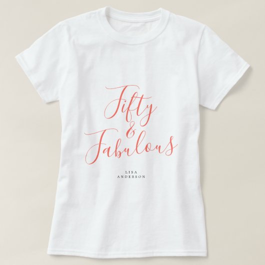 Modernes 50 fabelhaftes Individuelle Name 50. Gebu T-Shirt (Design vorne)