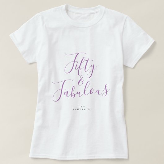 Modernes 50 fabelhaftes Individuelle Name 50. Gebu T-Shirt (Design vorne)
