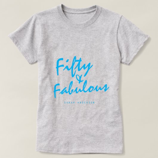 Modernes 50 fabelhaftes Individuelle Name 50. Gebu T-Shirt (Design vorne)