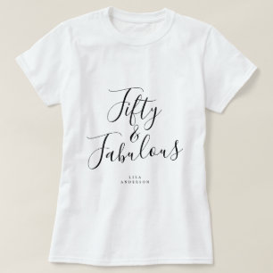 Modernes 50 fabelhaftes Individuelle Name 50. Gebu T-Shirt