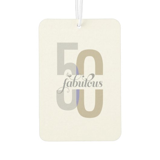 Modernes 50. Geburtstag Autolufterfrischer (Rückseite)