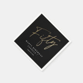 Modernes 50. Geburtstag einfache, stilvolle und el Serviette (Ecke)