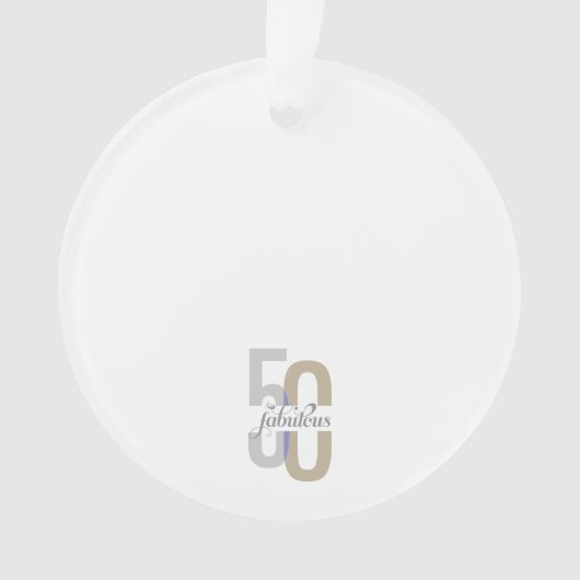 Modernes 50. Geburtstag Elegant & Fabulous Ornament (Vorderseite)